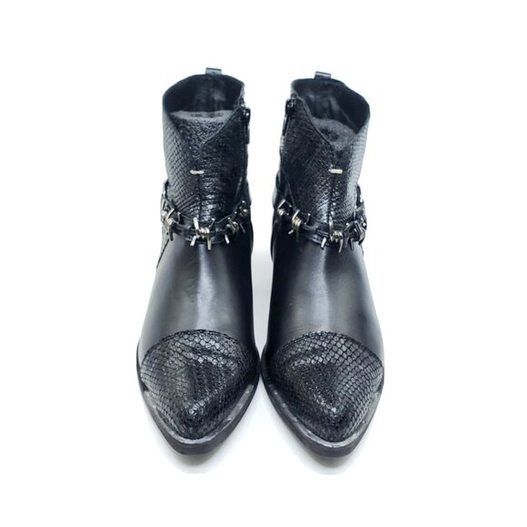 Summit White Mountain Women’s Boots Black Leather Harness Western Size 39 US 8.5 - Picture 3 of 8